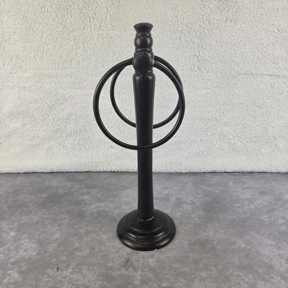 Oil Rubbed Bronze Fingertip Towel Holder Stand Pedestal Bathroom Vanity Ring